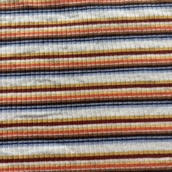 Garage Striped Tube Top Sz L Cropped Stripes Retro Strapless Y2K Minimalist Snug - Picture 7 of 7